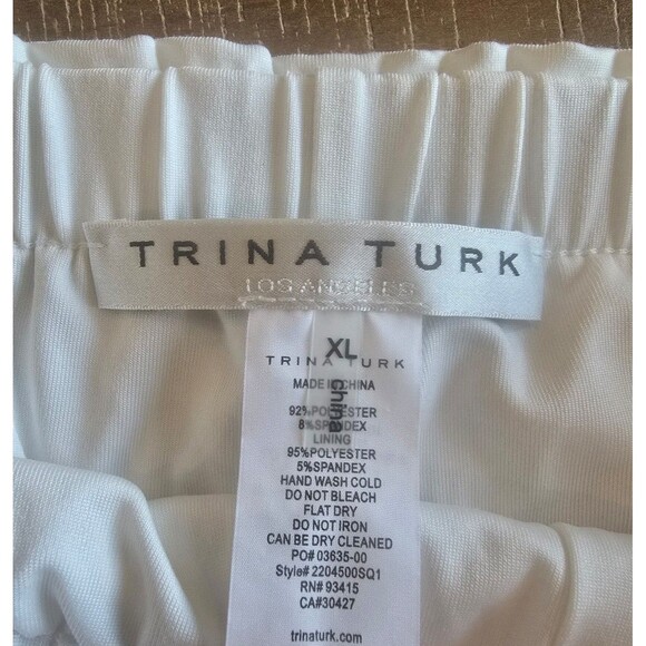 TRINA TURK SWIM White ldol Sequin Cover-Up Shorts With Pockets size XL - Picture 8 of 9